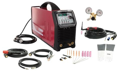 ELMAG WIG-/TIG AC/DC-Schweißinverter AD 2060M P/PFC/MV ECO-SET-G | 200 A | Multivoltage 110/230 V | Pulsfunktion | inkl. Schlauchpaket & Zubehör | Schweißgerät