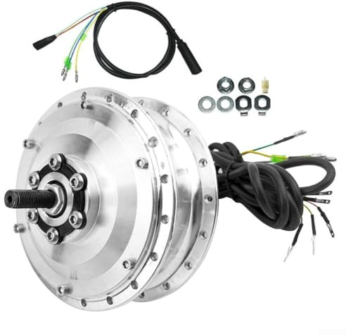 Yhenlovtt Moteur de moyeu avant pour vélo électrique 36 V/48 V 350 W Moteur de roue avant sans balais 100 mm de large compatible avec vélo de montagne de 50,8 cm, 66 cm, 71,1 cm (48 V 71,1 cm)