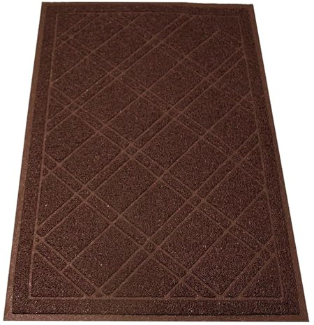 SlipToGrip Universal Door Mat – Plaid Design Size 35” x 23” – Anti Slip, Durable & Washable – Duraloop Mesh Entrance Outdoor & Indoor Welcome Mat – Dirt and Dust Absorber