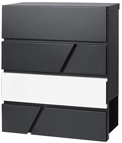 Lockable Mailboxes with Keys,Outdoor Wall Mounted Mail Box with Large Capacity,14 3/10 x 4 1/10 x 13,White
