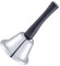 Westmark Handglocke/Rezeptionsglocke, ø 6,5 cm, Klarer Klang, Holz/Stahl, Jingle, Silber/Schwarz, 63252260