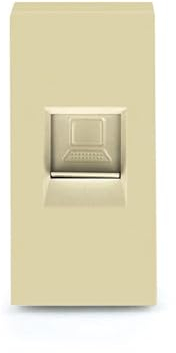 Luxus-Time Interruttore a bilanciere con telaio in alluminio, presa da incasso UP Schuko, interruttore da parete, interruttore a levetta, colore oro (modulo: 1/2 rete CAT6)