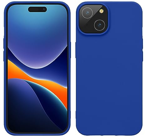 kwmobile Hülle kompatibel mit iPhone 15 Hülle - Weiche und schlanke TPU Silikon Handyhülle - Stoßabsorbierendes Flexibles Case - Baltik Blau