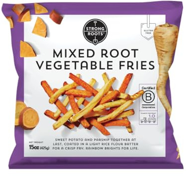Strong Roots Mixed Vegetable Fries, 15 oz, Vegan & Gluten Free, No Artificial Additives, Low in Sugar & Salt, No Trans Fat