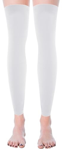 Geyoga Beinwärmer Stulpen für Frauen Lange Warm Winter Kniewärmer Damen Fußlose Beinlinge Lange Beinlinge Ärmel (Weiß)