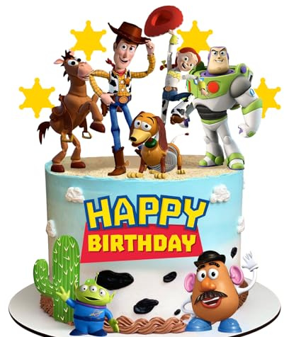 FOTN Cake Topper, 14Pcs Toy Game Birthday Party Supplies- Fun Kid's Party Cupcake Decoration, 3x4 inches, 13 Unit Count