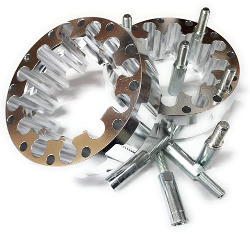 Separador Espaciador Extensor Rueda Delantera-Trasera Solo Compatible con CF Moto Quad ATV Ancho Amplia 45mm por Rueda 4/110 con Alargadores De Metrico 10x125 Set para 2 Ruedas.