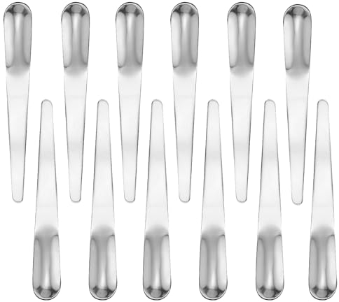 12 Pezzi Cucchiaini da Caffè, 12,3cm, Cucchiaino da Dessert in Acciaio Inox, Cucchiaini da Tè, Riutilizzabili,Cucchiai per Famiglie, Ristoranti, Mense, Bar(Argento)