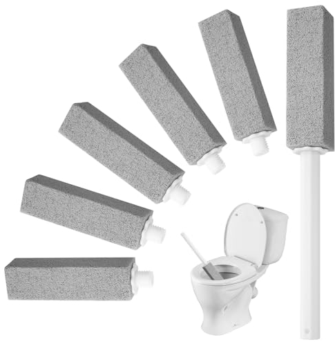 HOTUT 7PCS Toilet Pumice Stone Cleaner with Handle, Pumice Stone Toilet Bowl Cleaner, Sink, Swimming Pool, Kitchen