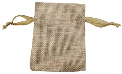 Hessian väskor silkesband bomull presentpåse linne påse jute väskor dragskoväska muslin sadelgjord godis presentförpackning väskor gör-det-själv förvaringsväska (färg: Bandrep, storlek: 15 x 20 cm)