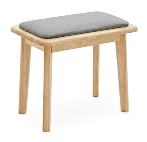gear4music Banqueta de Piano Moderna, Light Oak