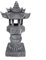 Lanterne de jardin Pagode à énergie solaire, en résine aspect pierre, étanche IP44, lumière décorative pour extérieur, style oriental, lampe zen pour patio, cour, chemin