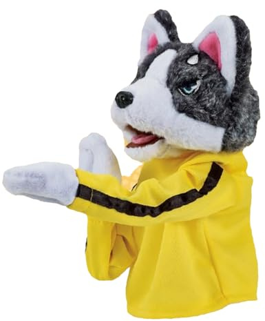 Plüsch-Handpuppe, 13,4 x 13,5 x 23,2 cm, Boxer-Puppe mit Sound und Aktion, komplizierte Hunde-Handpuppe für Unterricht, Halloween-Rollenspiele, Weihnachtsspaß