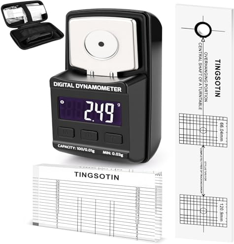 Kit de alineación de tocadiscos, accesorios de reproductor de vinilo, incluye escala digital, regla de acimut, transportador para audiófilos, DJ e ingeniero de audio
