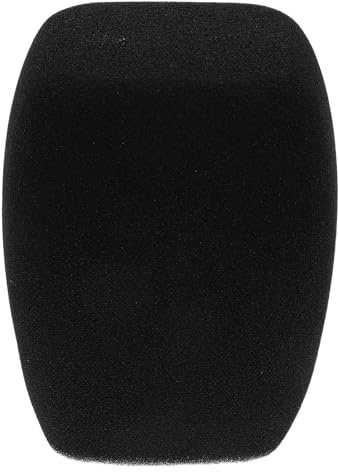 SOIMISS Copertura in Spugna Nera per Microfono Portatile, Parabrezza Antivento per Microfono Canterino Riduzione Rumore, Filtro Anti-pop Leggero e Riutilizzabile per Registrazione,