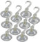 ChiliTec Saugnapf mit Haken Ø 45mm 10 Stück Wandhaken Flexibel für Handtuch Fensterschmuck Lichterkette Dekoration Transparent