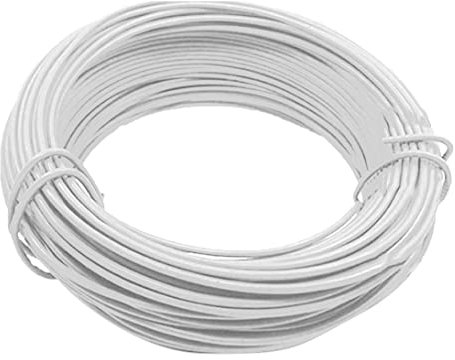 SMELEYOU Filo di Ferro plastificato,Filo da Giardino Twist Cravatta a Spirale in plastica Stringa Morbida per Ufficio Fissaggio di Supporto per Vaso di Fiori Bonsai Cinghia Bianco