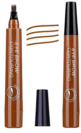 LDJYEONS Lápiz de Cejas Impermeable y Resistente al Sudor, No Se Decolora, Efecto Duradero(Marrón claro)