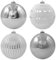 4X Weihnachtskugeln Groß Aussen, Dekokugel Wetterfeste Riesen XXL Outdoor Draußen Kunststoff Weihnachtskugel Christbaumkugeln Kugeln Weihnachten Ø15 cm (Silber)