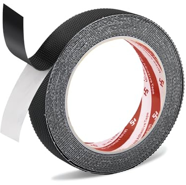 Rubber Grip Tape Non Slip, Self-Adhesive Rubber Tape 2.5cm x 3m PEVA Anti Slip Strip High-Friction Texture Enhance Friction Waterproof for Safety and Comfort on Handles or Contact Surfaces Black