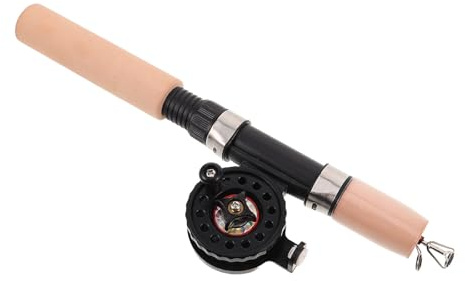 ULTECHNOVO Canna da Pesca Telescopica con Lunghezza Regolabile Set e Mulinello per Pesca sul Ghiaccio e Alta Sensibilità