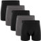 Natural Feelings Boxer Shorts Mens Underwear for Men Soft Cotton Trunk Pack of 5 Boxer Briefs, M 33 inches-35 inches 84cm-89cm, C: Black Grey Pack of 5