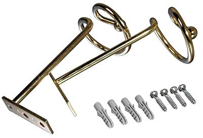 WR-Design Drapierhaken - 2er Set - in den Farben Weiß, Messing und Chrom - 15 cm (weiß)