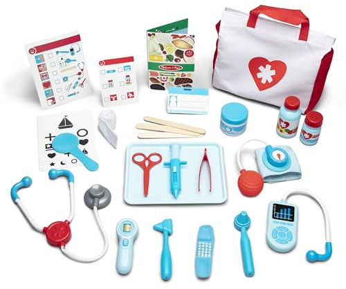 Melissa & Doug | Maletín de médico para niños | Juego de imitación | Juego de doctor | 25 piezas | Regalo para niños y niñas | 3+ a ños