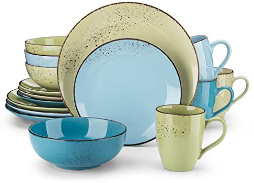 vancasso Série Navia Assiettes Service de table, Service Vaiselle 16 Pièces pour 4 Personnes,Design Modern