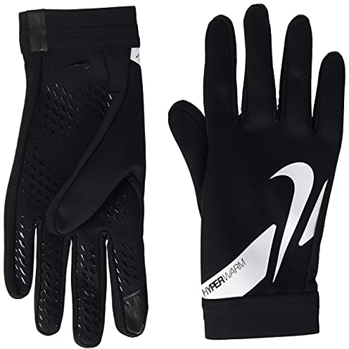 Nike, Hyperwarm Academy, Guanti da Calcio, Nero/Nero/Bianco, M, Unisex-Adult
