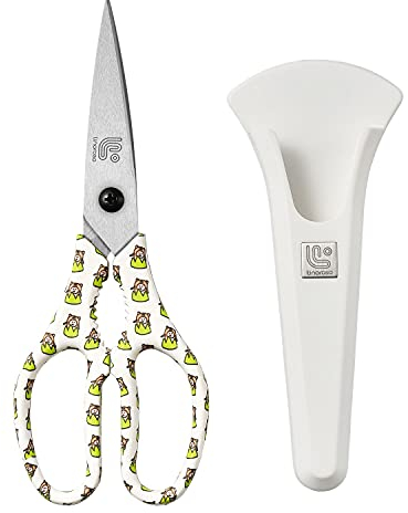 Linoroso Küchenschere Scharfe Schere Küche mit Magnetdeckel Hochwertig Edelstahl Haushaltsschere Allzweckschere Einsetzbar als Stoffschere Bastelschere Papierschere Grillschere Textilschere - Tiger