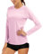 MAGCOMSEN Sommer Shirts Damen Quick Dry Langarm Shirts Leicht UV Sonnenschutz T-Shirt Damen Outdoor Joggingshirts Rund Ausschnitt Wandern Shirts Regular Fit Shirts Pink S