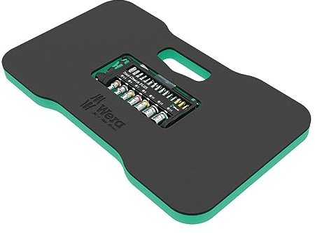 Wera 05134544001 9515 Wera Knie- und Handschmeichler Set 1, Bit-Satz mit Kniebrett, 40-teilig