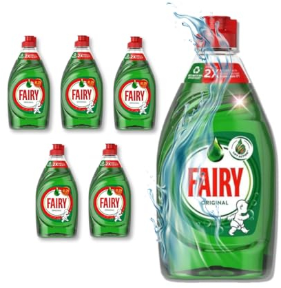 Fáiry Original Washing Up Liquid (5 x 320ml) - Bulk Dishwashing Liquid | Dishwashing Liquid Green