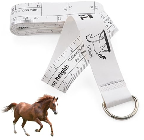 8.2Ft Horse Weight Tape, Horse Waist Measuring Tape Horse Weight and Height Measuring Tape Double Scale Horse Measuring Stick for Weight Loss