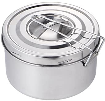 Cabilock 1 Pc Bento Contenant De Repas Tiffin Récipient De Nourriture Pour Le Déjeuner Récipient Alimentaire Avec Couvercle Récipient Alimentaire Hermétique Acier Inoxydable Silver