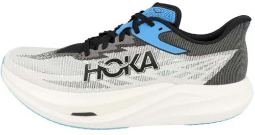 Hoka Rocket X 3, Scarpe da Ginnastica Donna, Bianco/Nero, 10.5 Women/9.5 Men