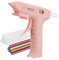 Pistolet à colle chaude sans fil rose pour enfants - Chauffage rapide en 15 secondes - Avec 20 bâtons de colle de 7 mm - Batterie 2600 mAh - Pour bricolage, artisanat, décorations, réparations à la