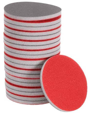 QUARKZMAN 20Pcs 800 Grains Disque de Ponçage en Éponge 3 Crochet et Boucle Disque de Ponçage Éponge pour Ponceuse Orbitale, Tampon Éponge à Usage Humide/Sec pour Voiture, Bois, Métal