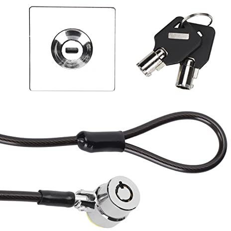 Ausla Verrou pour Ordinateur Portable, Câble de sécurité à Double Arbre Rotatif à 360 Degrés, Facilement Compatible, pour Ordinateurs Portables, Moniteurs, Projecteurs