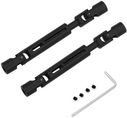 XBERSTAR Eje de transmisión RC para 1/12 MN82 LC79 MN78 RC Piezas de actualización de eje de transmisión de metal (negro)