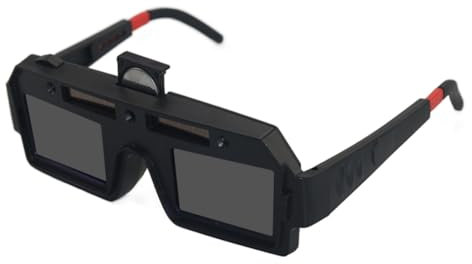 Cpolebev Auto-Dimming Welding Goggles with Replaceable Lithium Battery Welding Glasses for TIG MIG Arc Plasma Cutting B