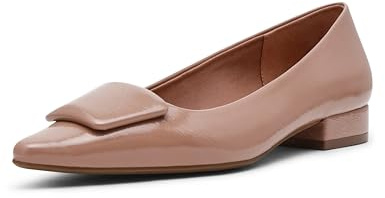 Anne Klein Women's Crawford Ballet Flat, Nude Patent, 8.5
