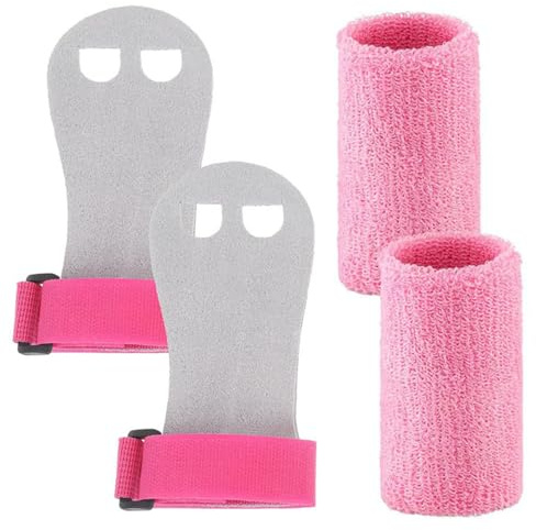CAZSTYK Set di protezioni per palme da palestra per bambini Guanto da polso per ginnastica Impugnature per le mani per protezioni Set di impugnature e braccialetti da ginnastica per bambini Guanti da