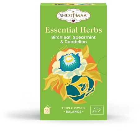 Tisane Équilibre Basique Infusion Bio – Bouleau, Menthe, Pissenlit | Infusion Détox Douce Sans Caféine | Confort Digestif & Légèreté | Saveur Fraîche Aromatique | 16 sachets - Sun&Sia