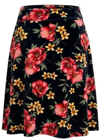 Van Der Rich ® - Gonna Svasata Leggera a Fiori - Donna