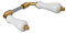 THIRARD - Paire de Béquilles pour Porte - Carré 7 mm - 2 Portées - Porcelaine - Finition Blanche - Installation Facile - Compatible avec Portes en Bois