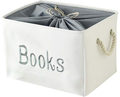 Panier de Rangement Panier à livres Jouet Bébé, Caisse Rangement Garçons Pliables Tissu Cube Rangement avec Fermeture Couvercle pour Jouets/Vêtement/Livres, pour chambre d'enfant, 41 x 31 x 28 cm