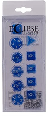 Ultra Pro E-15562 RPG - Set di dadi a forma di dado, colore: Blu