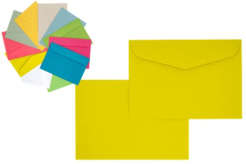 25/50/100x Briefumschlag Sonnen-Gelb DIN C6 Recycling Fensterlos (25 Stk, Sonnen-Gelb)